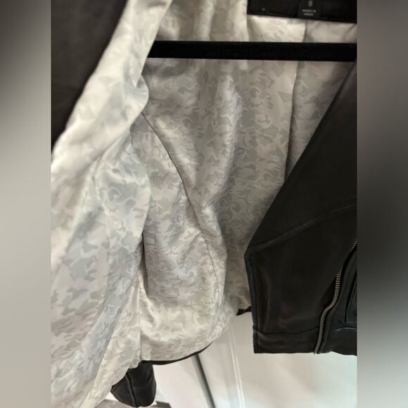 Marc New York Women Jacket Genuine Leather Quilted Small Black Moto Bikercore - Picture 11 of 16